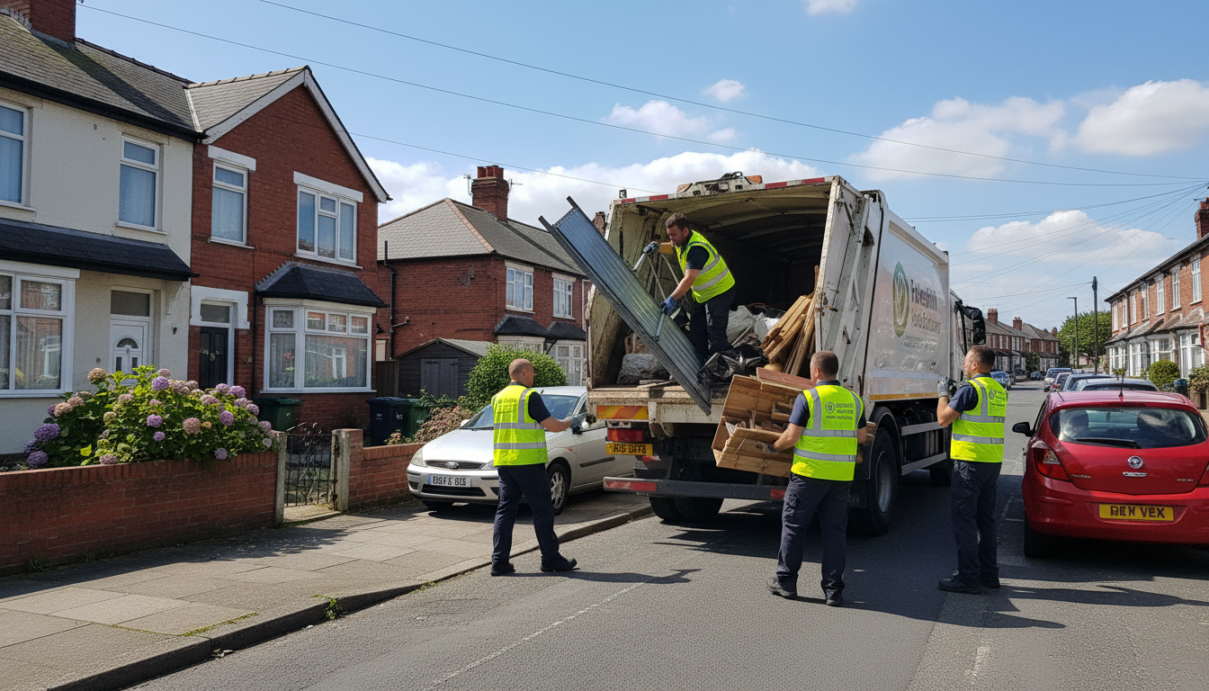 Professional Shed Clearance team in Foleshill loading waste into van