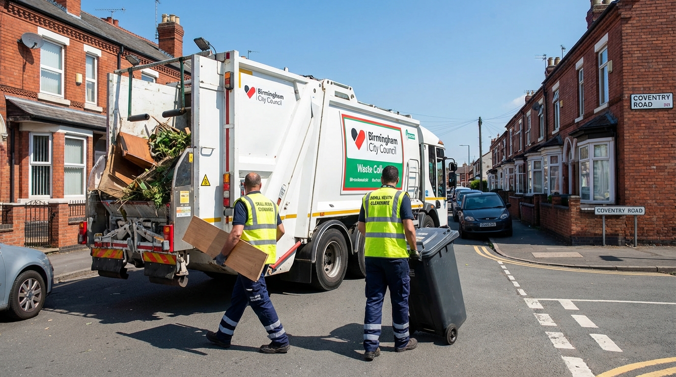 Professional Shed Clearance team in Small Heath loading waste into van
