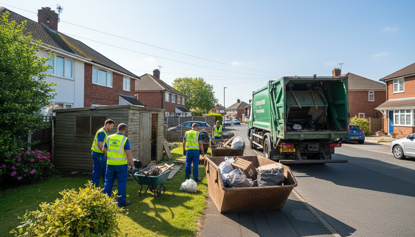 Professional Shed Clearance team in Smith's Wood loading waste into van