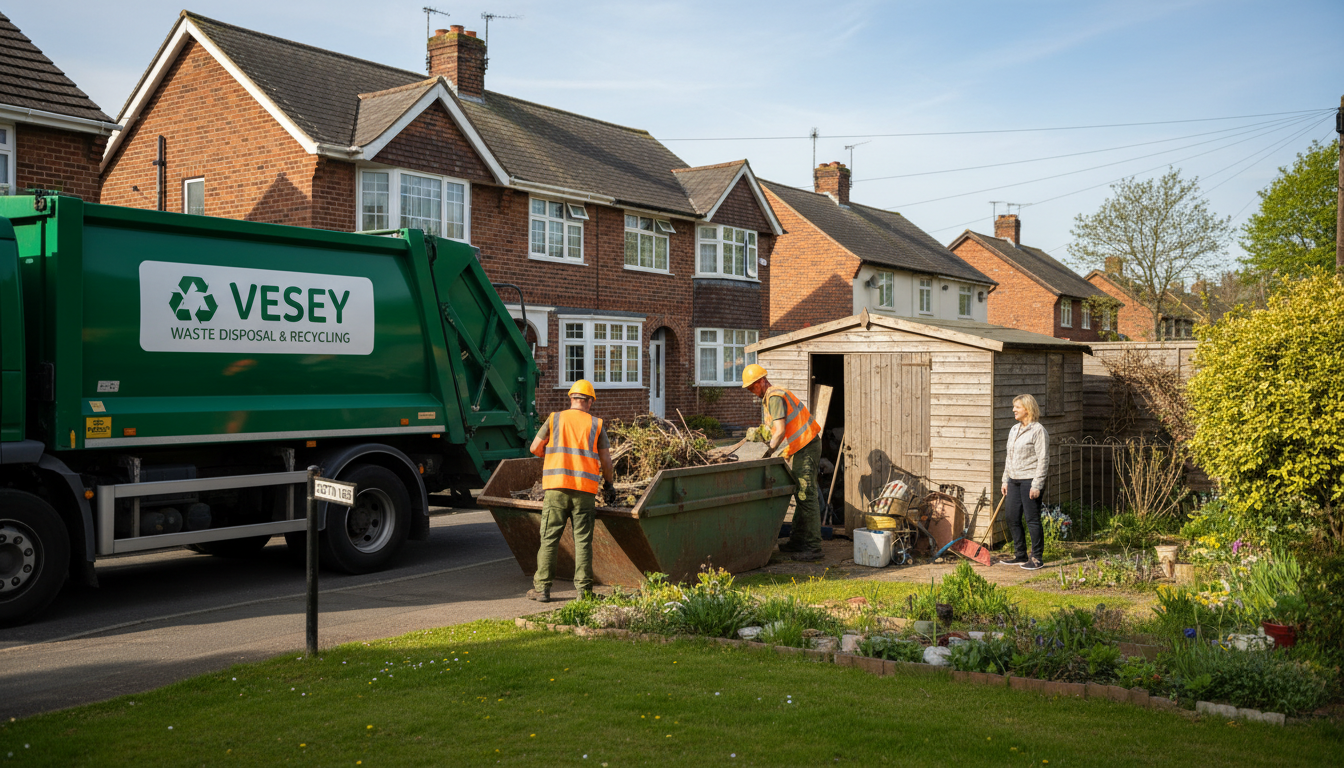 Professional Shed Clearance team in Sutton Vesey loading waste into van