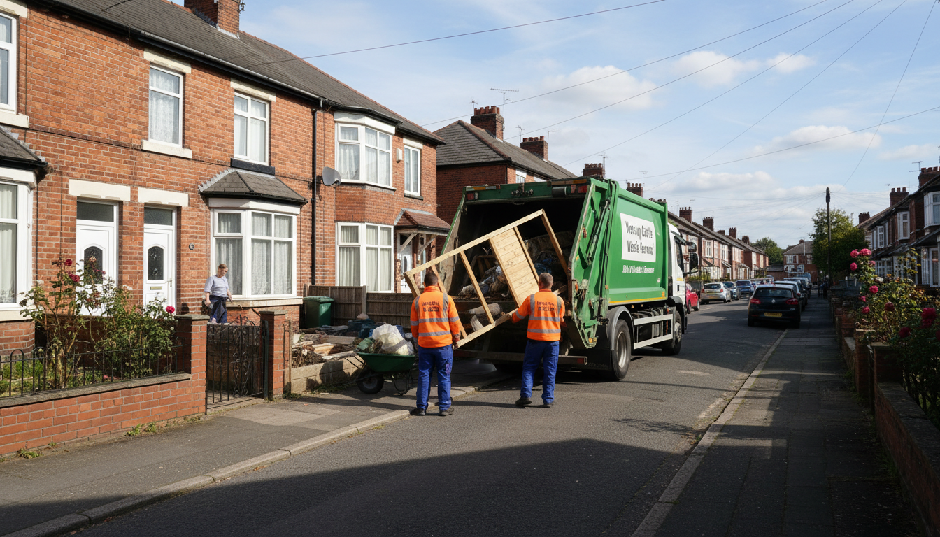 Professional Shed Clearance team in Weoley Castle loading waste into van