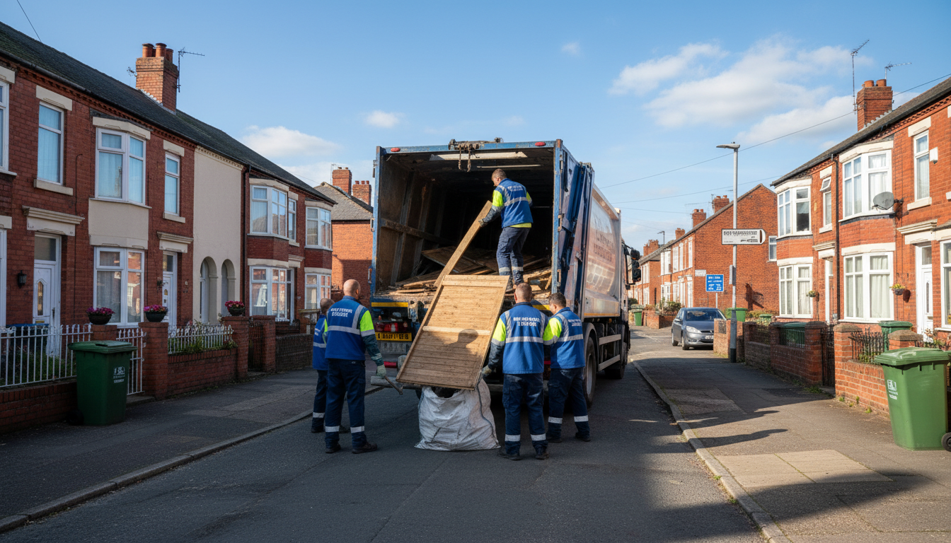 Professional Shed Clearance team in West Bromwich loading waste into van