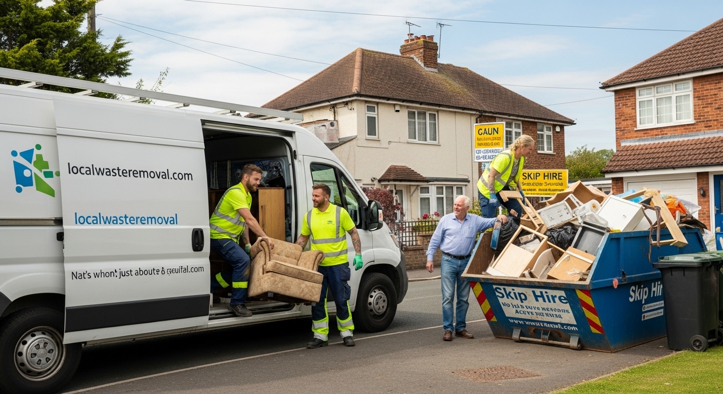 Professional Skip Hire team in Acocks Green loading waste into van
