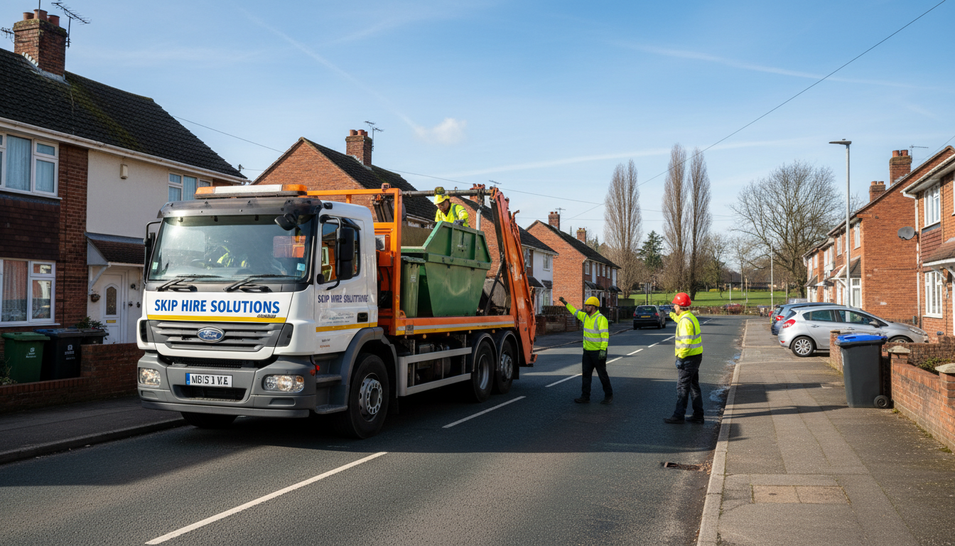 Professional Skip Hire team in Chelmsley Wood loading waste into van