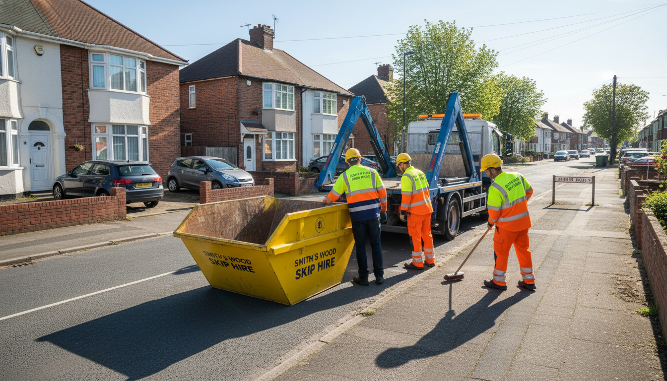 Professional Skip Hire team in Smith's Wood loading waste into van