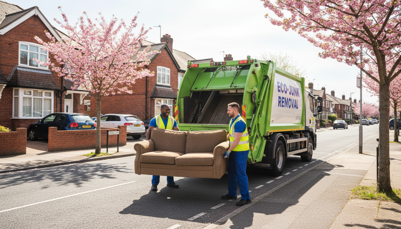 Professional Sofa Removal team in Bickenhill loading waste into van