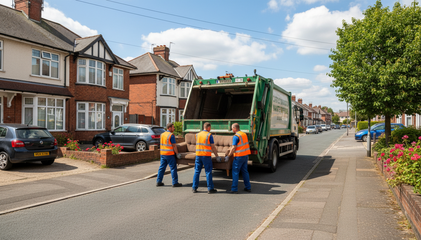 Professional Sofa Removal team in Castle Bromwich loading waste into van