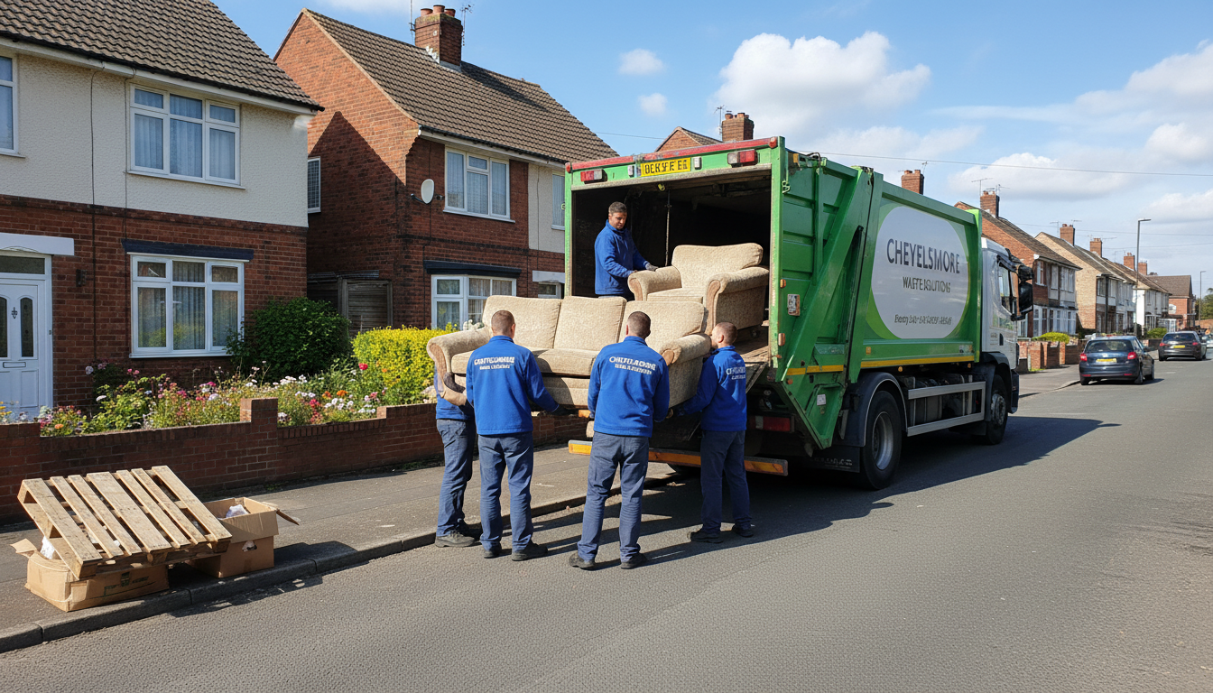 Professional Sofa Removal team in Cheylesmore loading waste into van