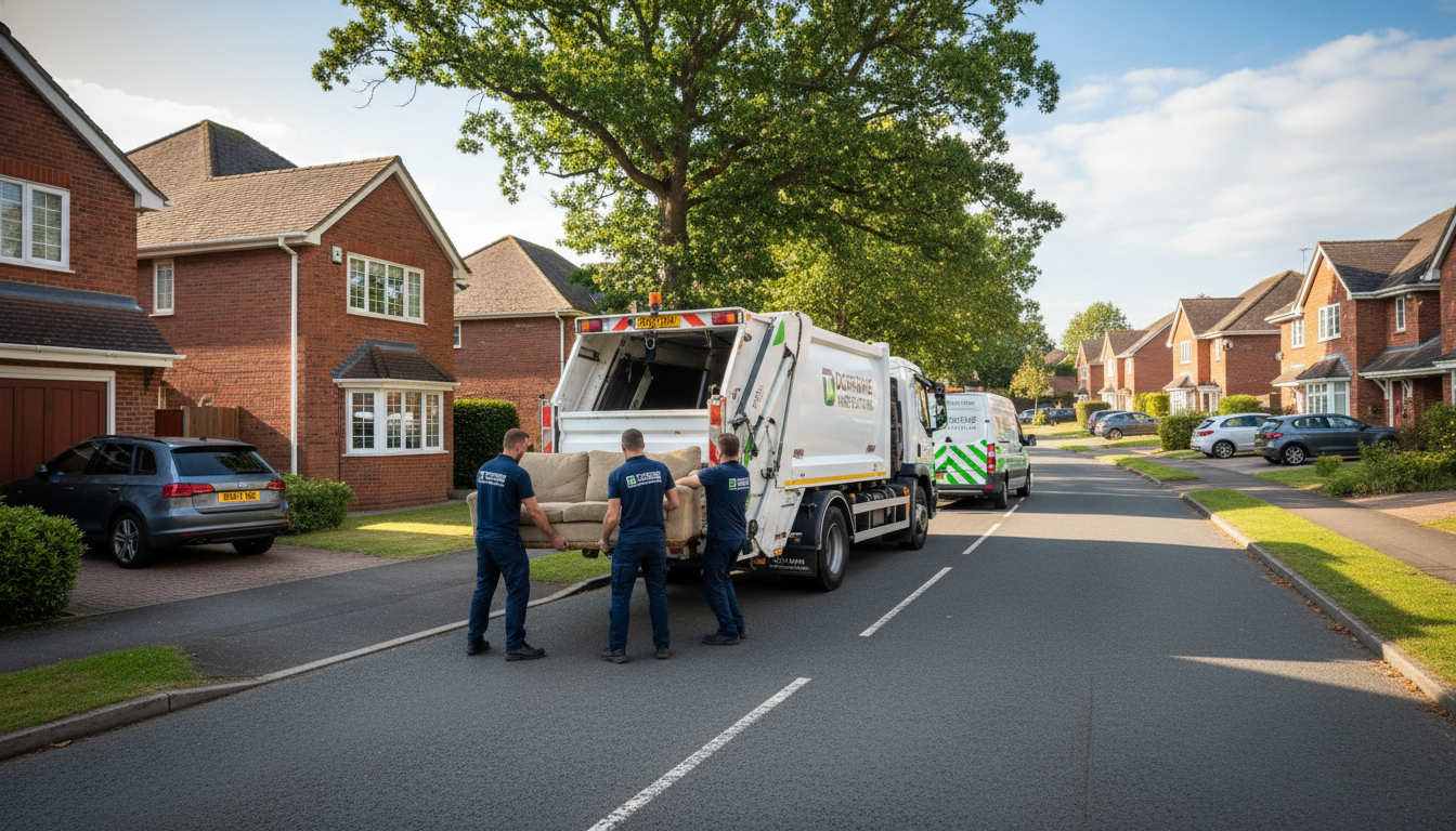 Professional Sofa Removal team in Dorridge loading waste into van