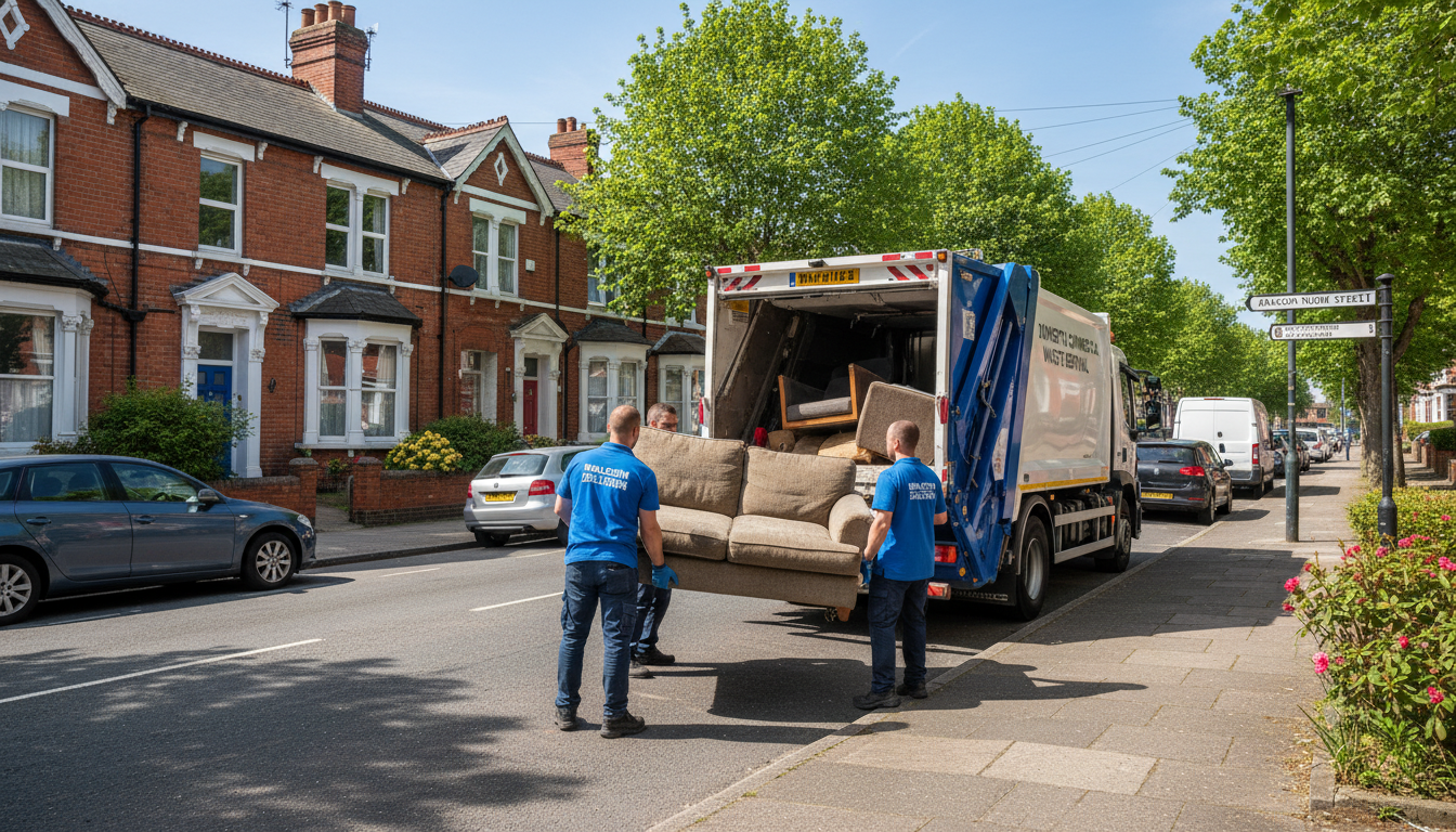 Professional Sofa Removal team in Earlsdon loading waste into van