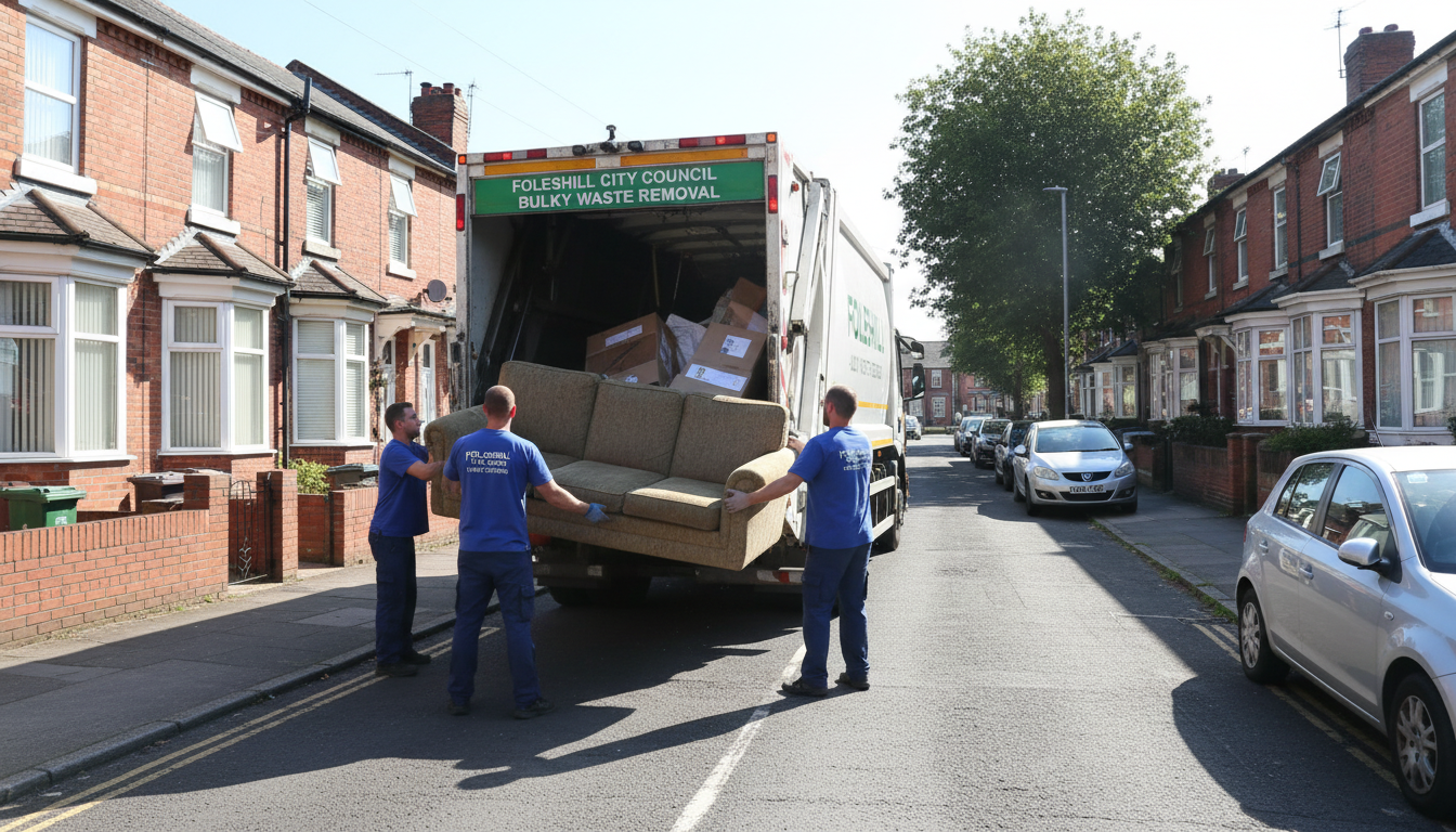 Professional Sofa Removal team in Foleshill loading waste into van