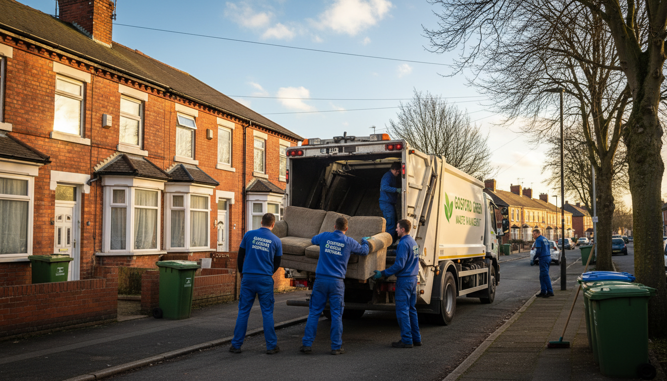 Professional Sofa Removal team in Gosford Green loading waste into van