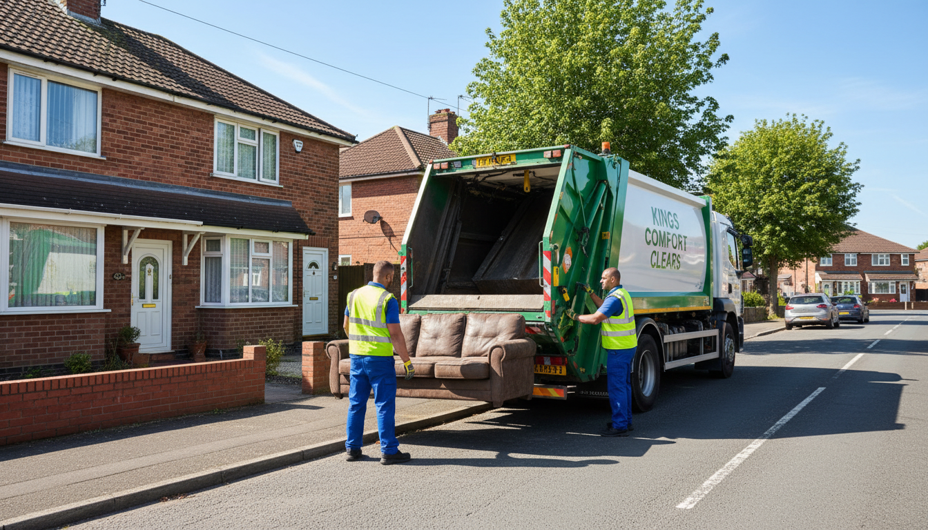 Professional Sofa Removal team in Kingshurst loading waste into van