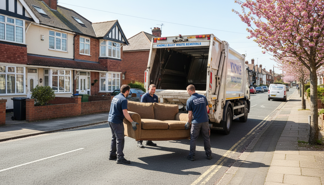 Professional Sofa Removal team in Knowle loading waste into van