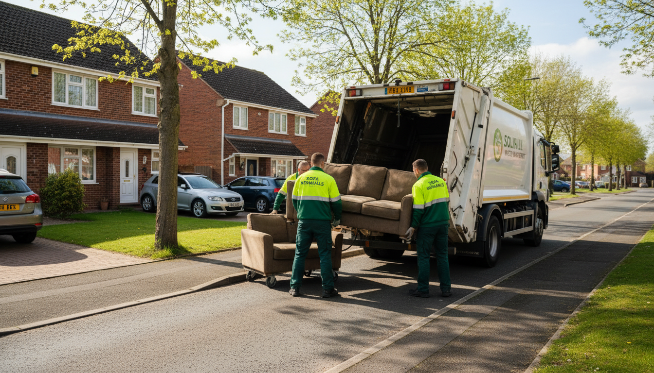 Professional Sofa Removal team in Monkspath loading waste into van