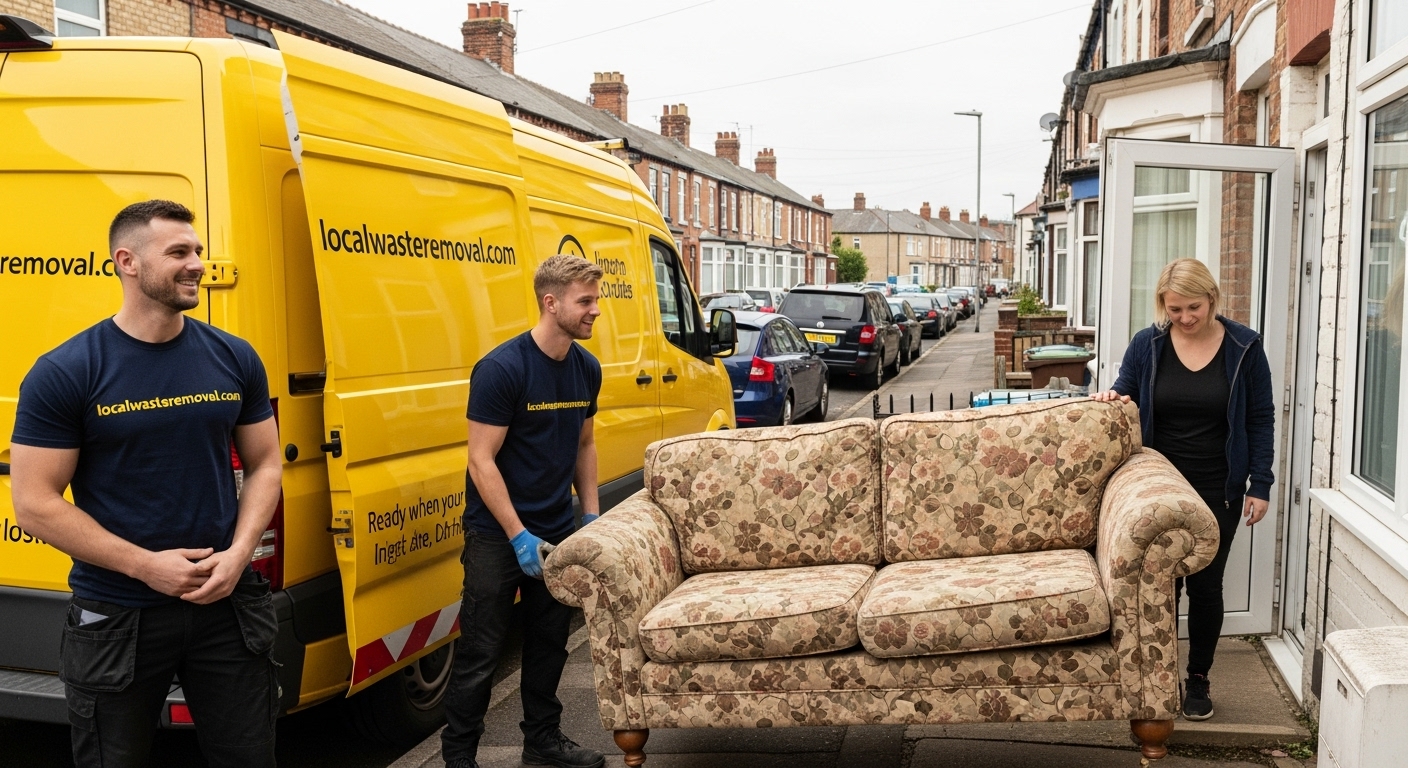 Professional Sofa Removal team in Nechells loading waste into van