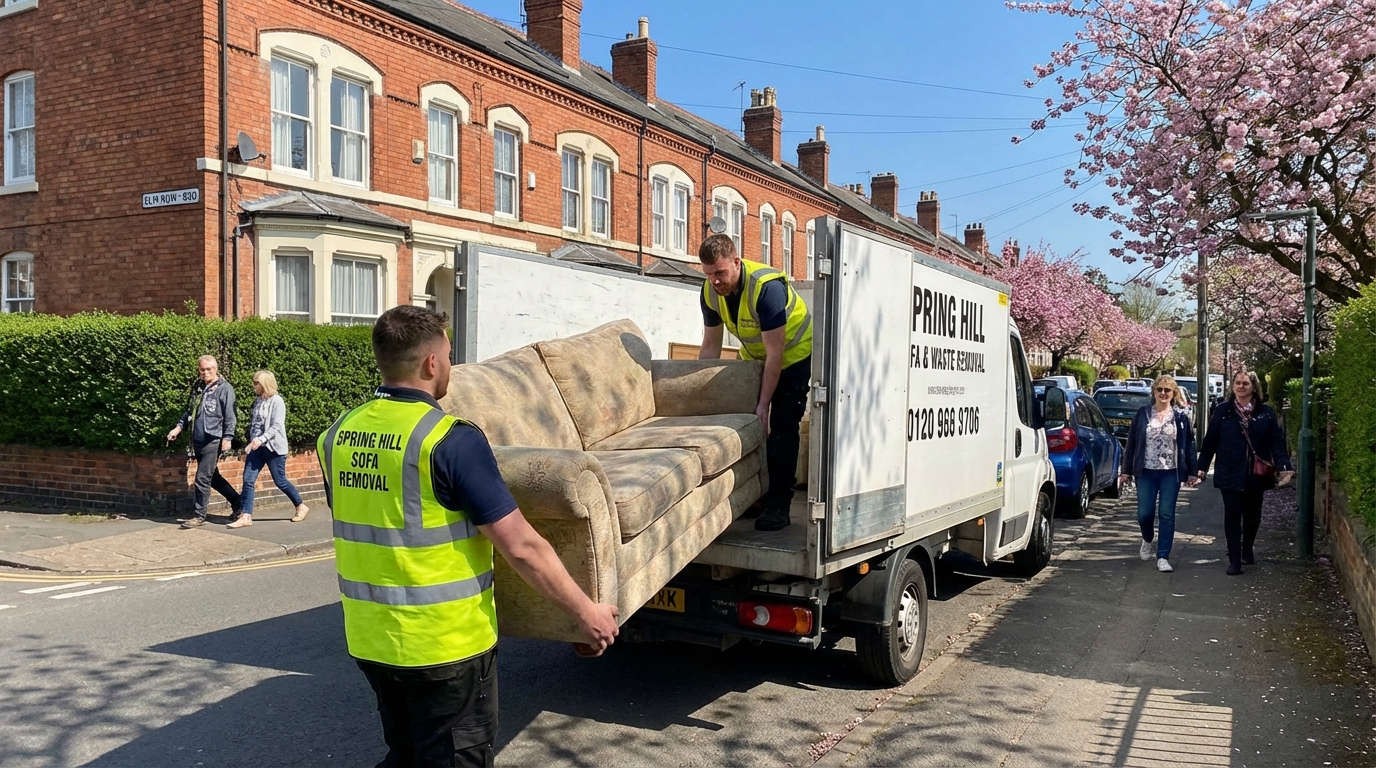 Professional Sofa Removal team in Spring Hill loading waste into van