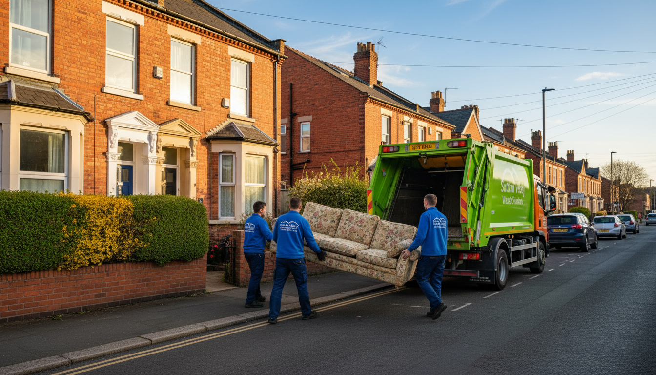 Professional Sofa Removal team in Sutton Vesey loading waste into van