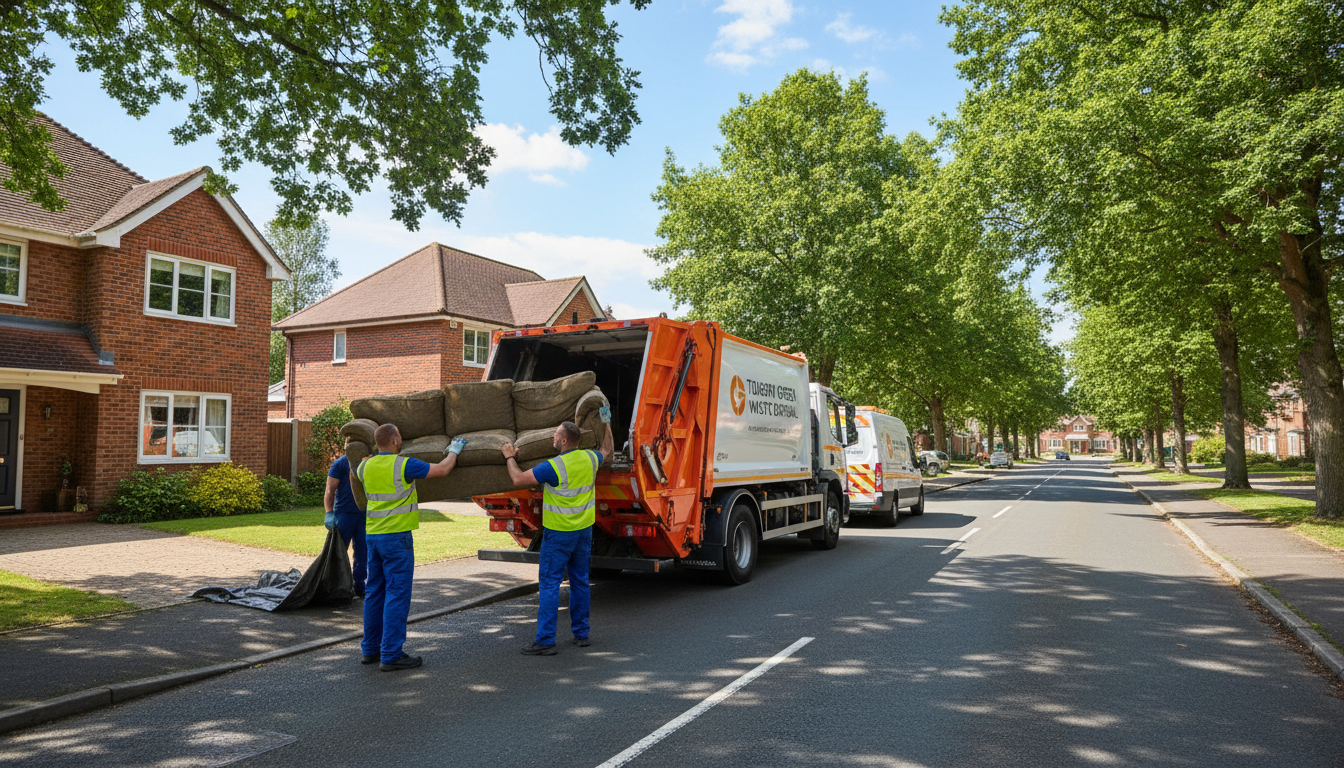 Professional Sofa Removal team in Tidbury Green loading waste into van
