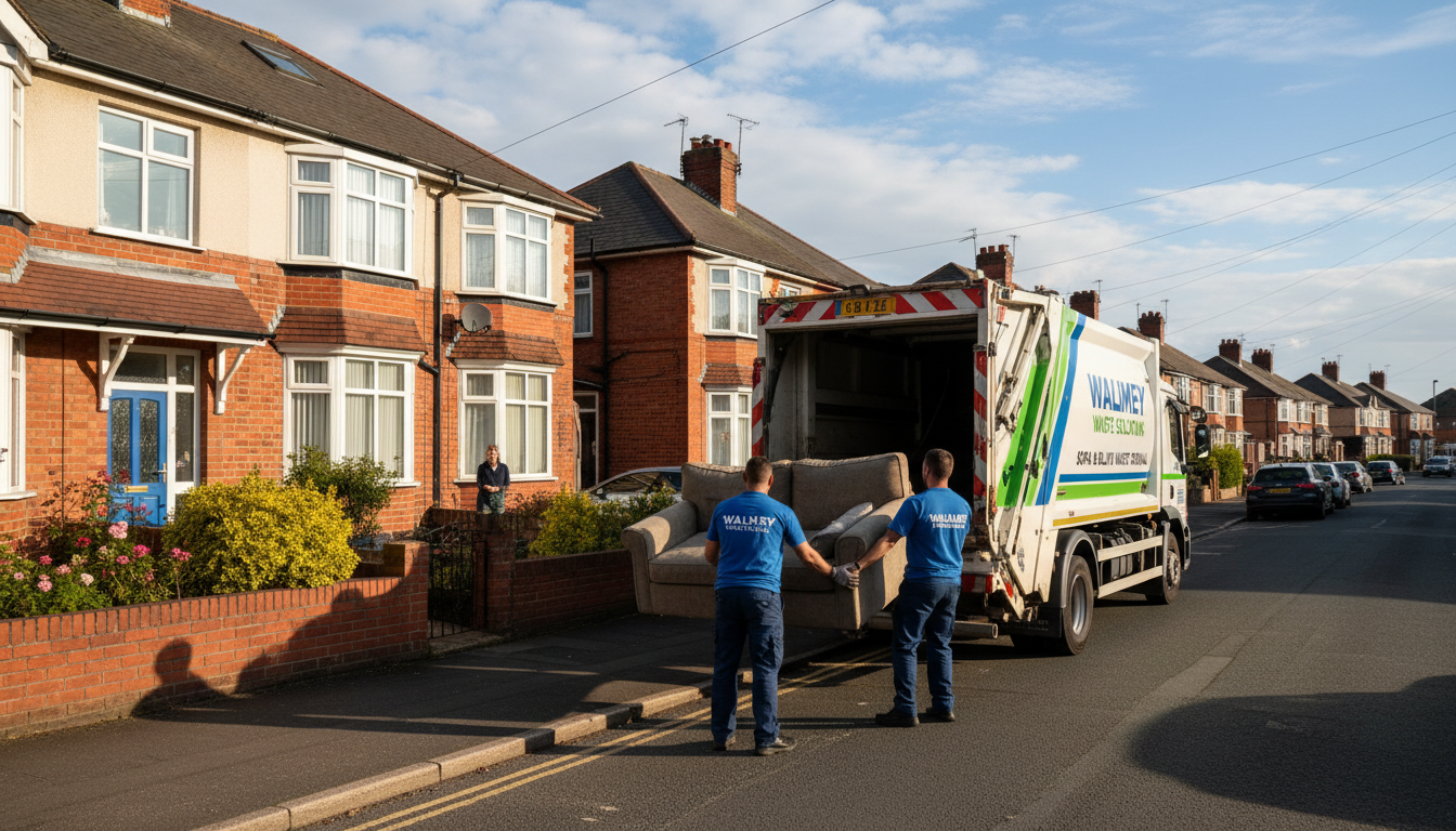 Professional Sofa Removal team in Walmley loading waste into van