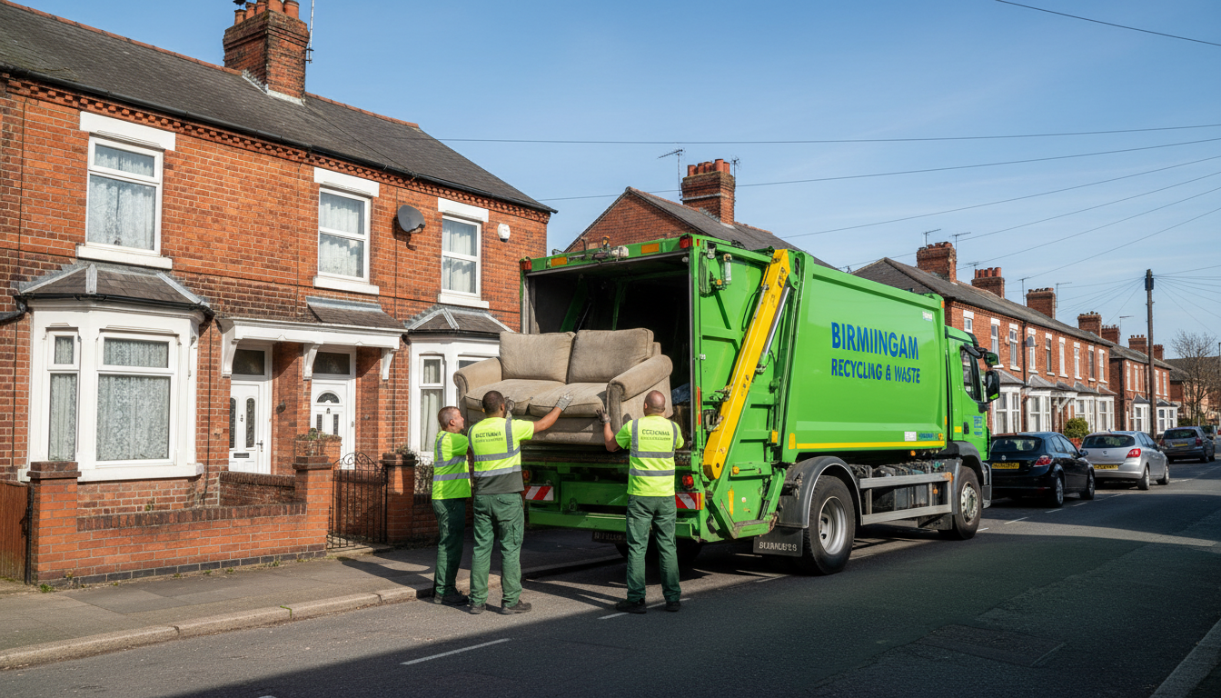 Professional Sofa Removal team in Weoley Castle loading waste into van