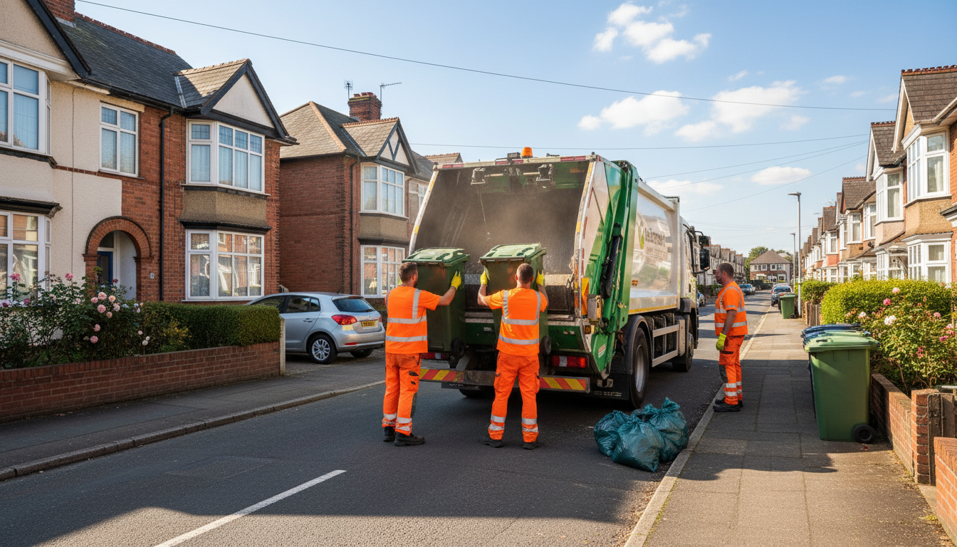 Professional Waste Removal team in Bickenhill loading waste into van
