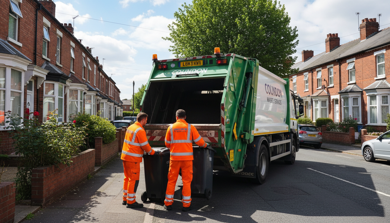 Professional Waste Removal team in Coundon loading waste into van