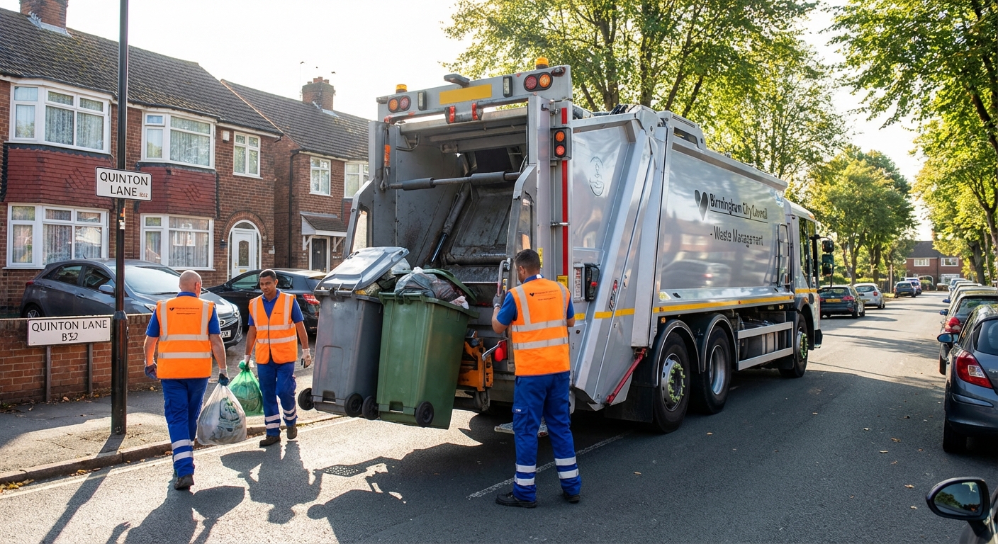 Professional Waste Removal team in Quinton loading waste into van