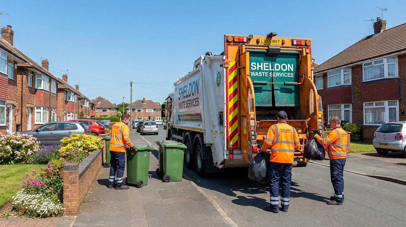 Professional Waste Removal team in Sheldon loading waste into van