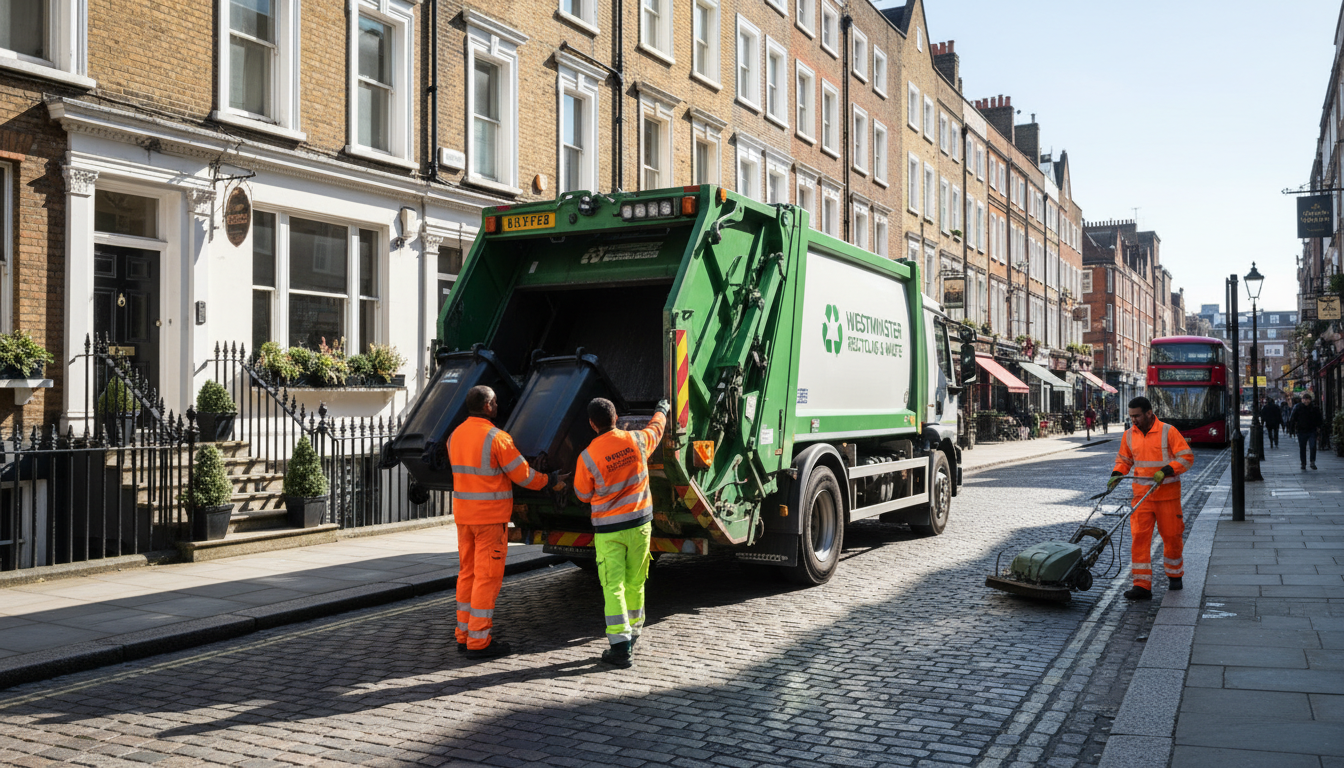 Professional Waste Removal team in Soho loading waste into van