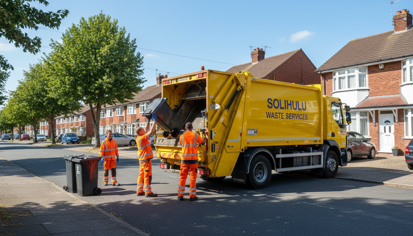 Professional Waste Removal team in Solihull loading waste into van