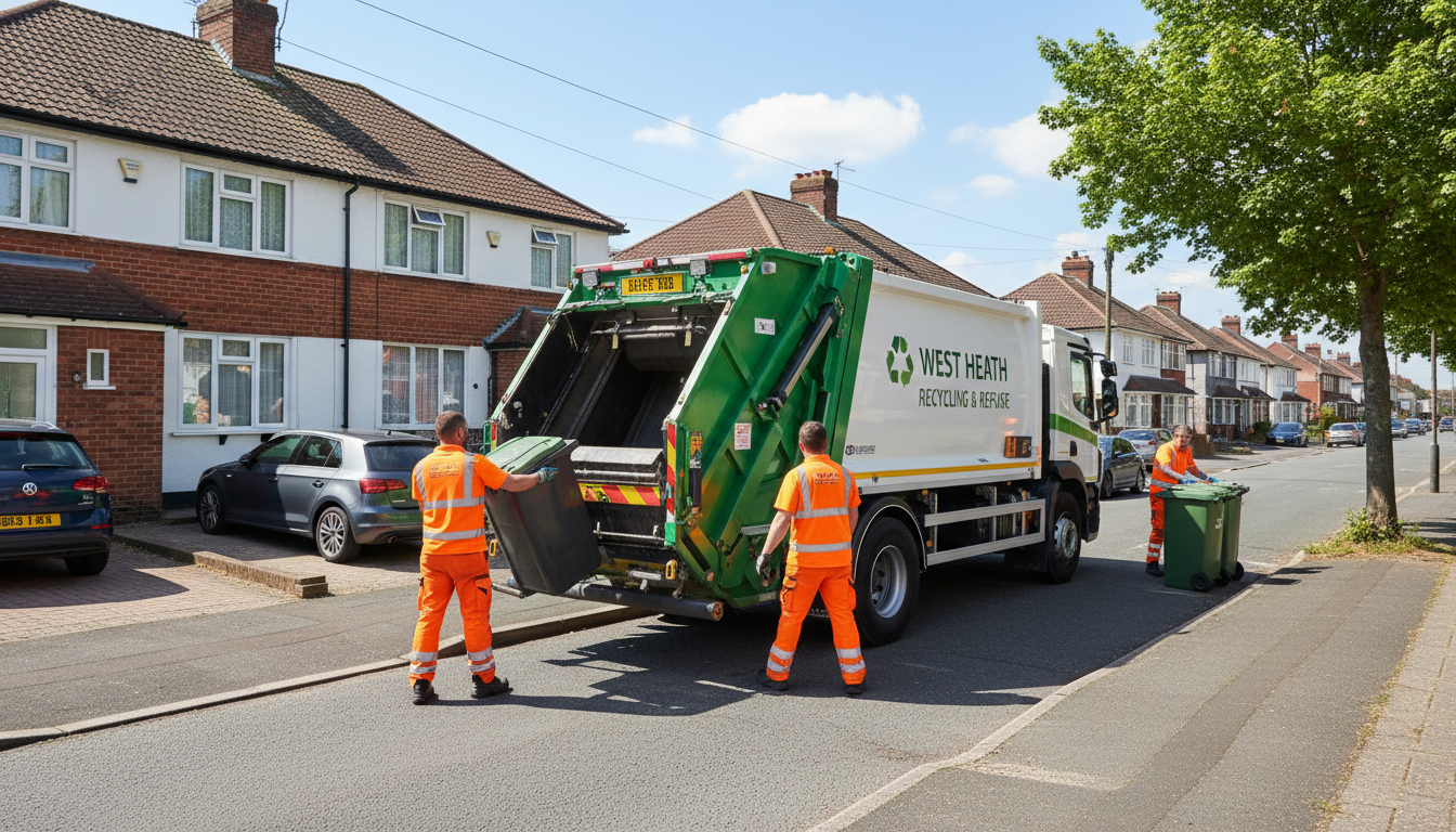 Professional Waste Removal team in West Heath loading waste into van