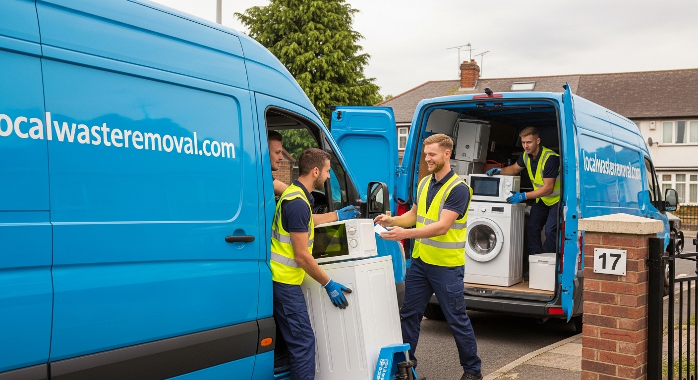 Professional White Goods Removal team in Acocks Green loading waste into van