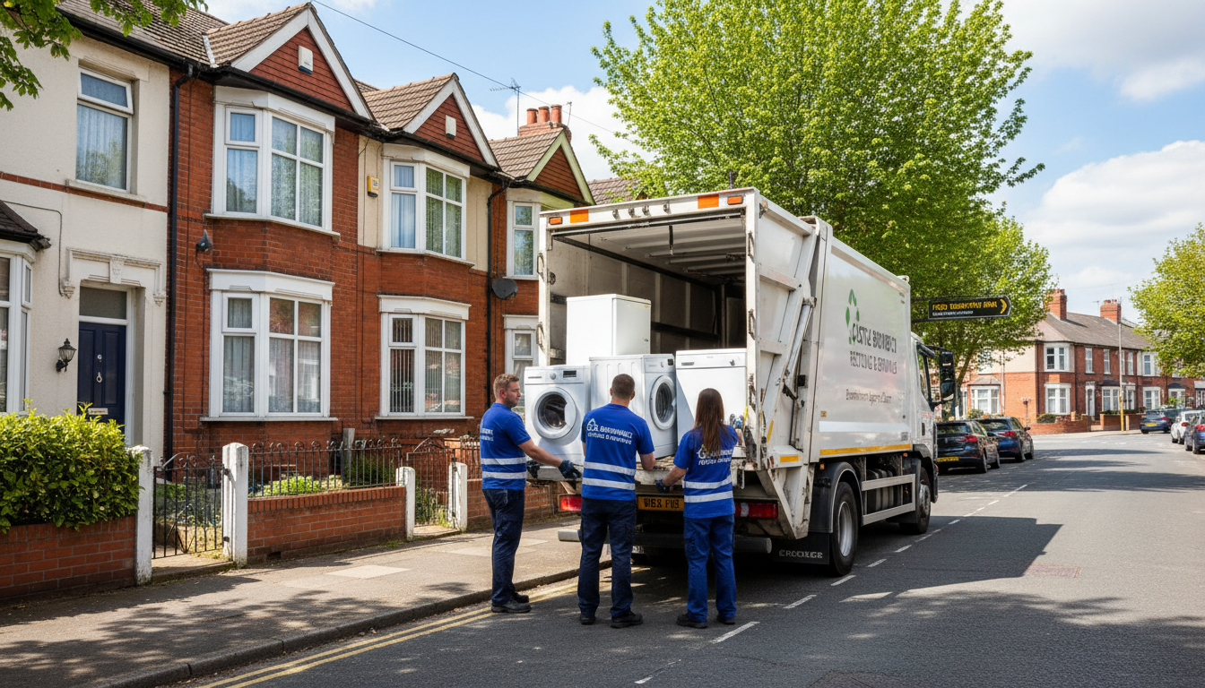 Professional White Goods Removal team in Castle Bromwich loading waste into van