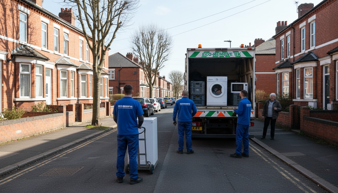 Professional White Goods Removal team in Chapelfields loading waste into van