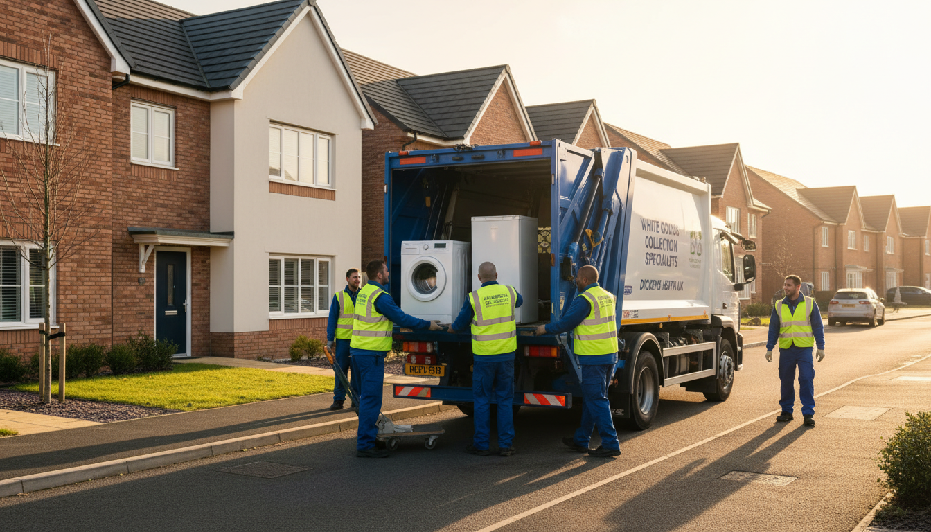 Professional White Goods Removal team in Dickens Heath loading waste into van