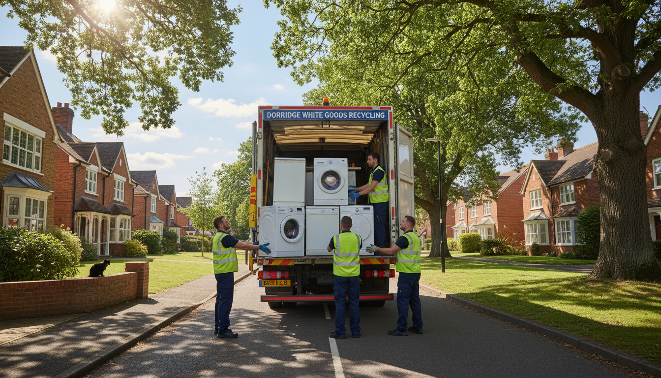 Professional White Goods Removal team in Dorridge loading waste into van