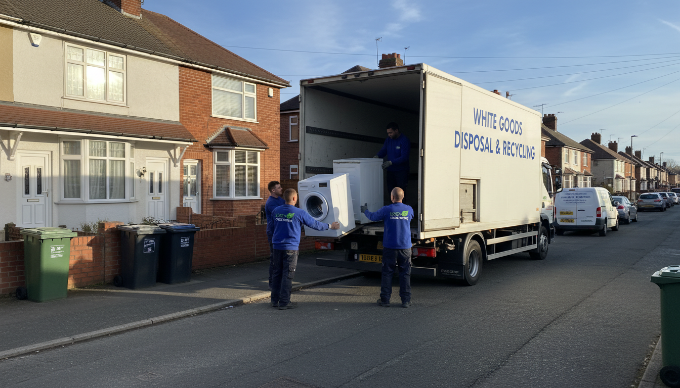 Professional White Goods Removal team in Ernesford Grange loading waste into van