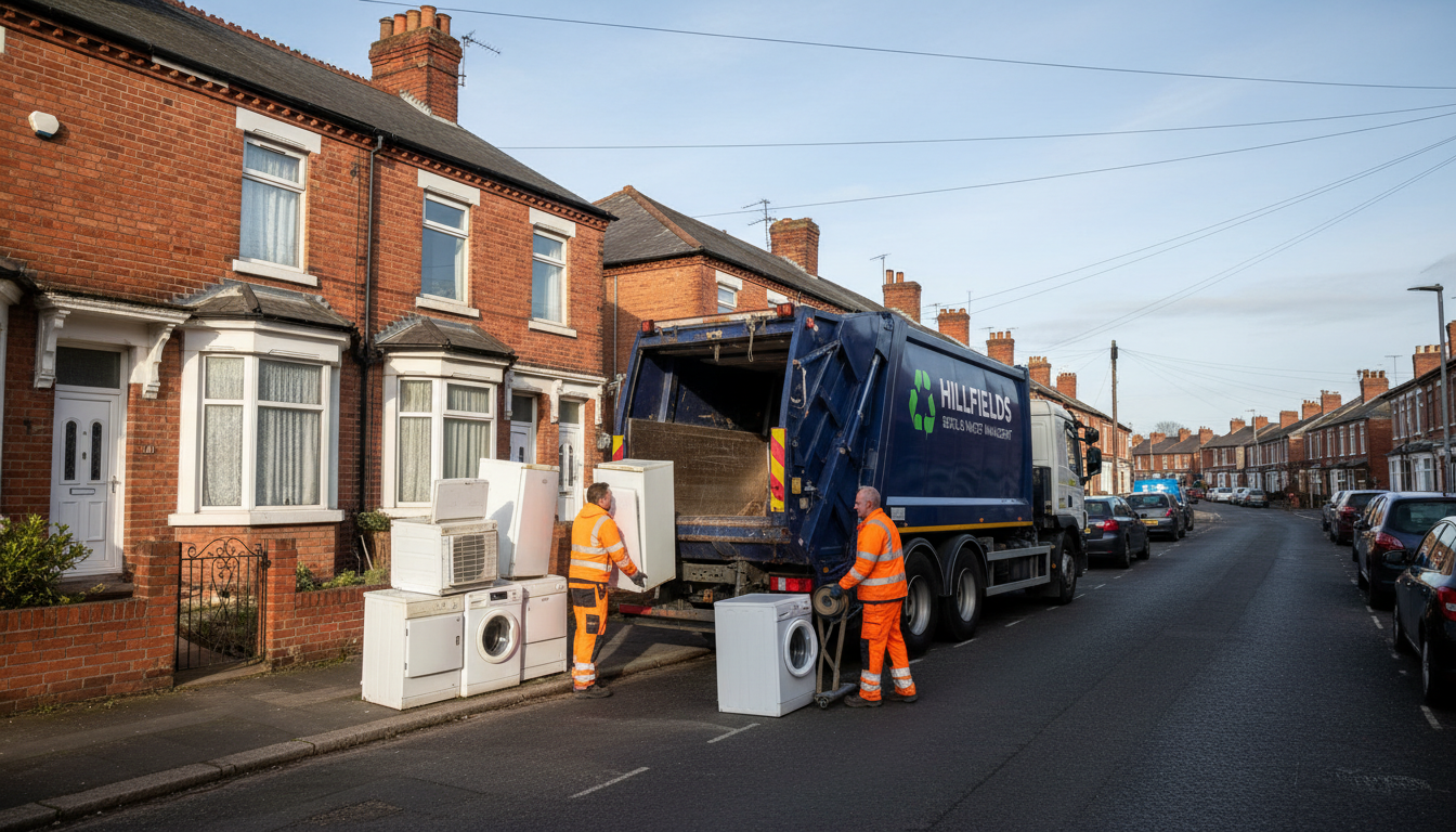 Professional White Goods Removal team in Hillfields loading waste into van
