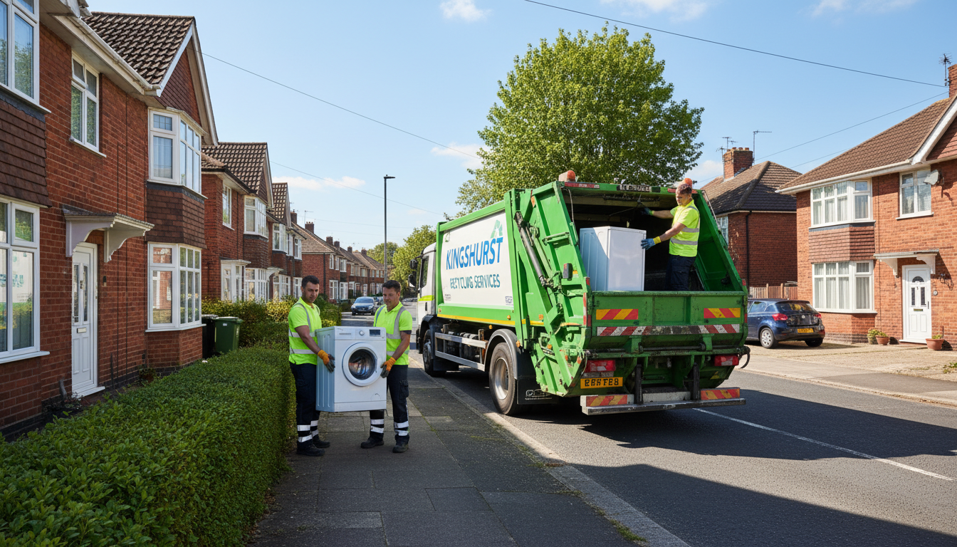 Professional White Goods Removal team in Kingshurst loading waste into van