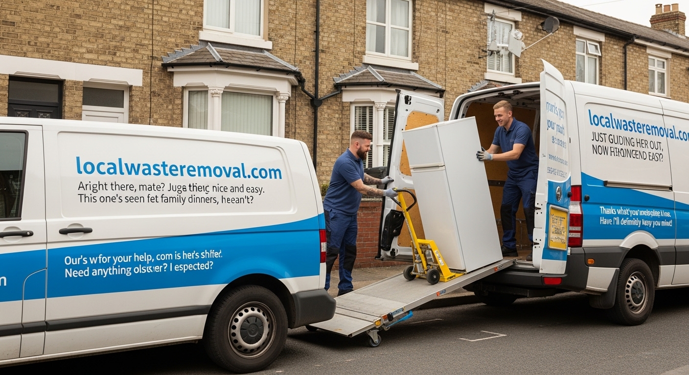 Professional White Goods Removal team in Maney loading waste into van