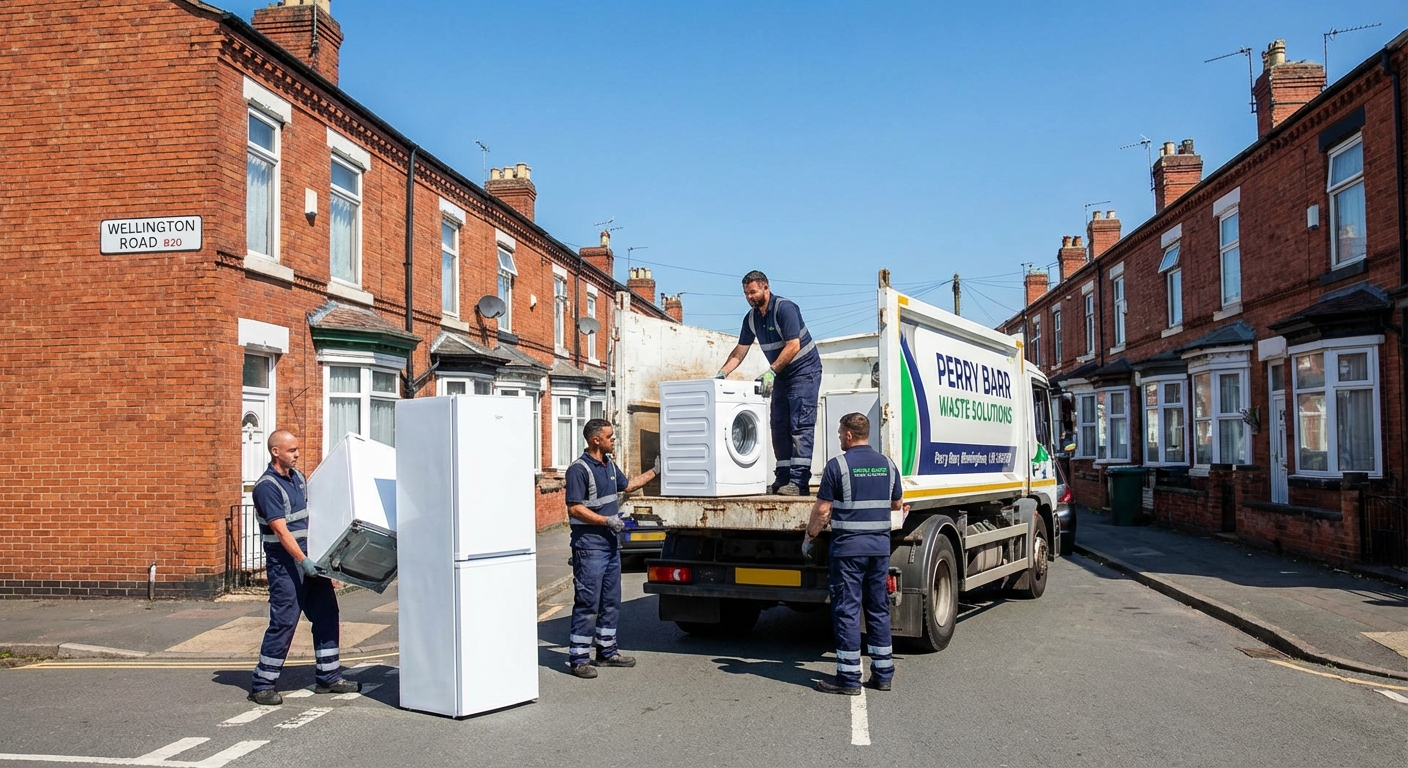 Professional White Goods Removal team in Perry Barr loading waste into van