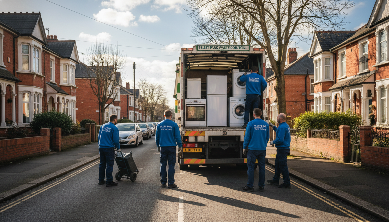 Professional White Goods Removal team in Selly Park loading waste into van