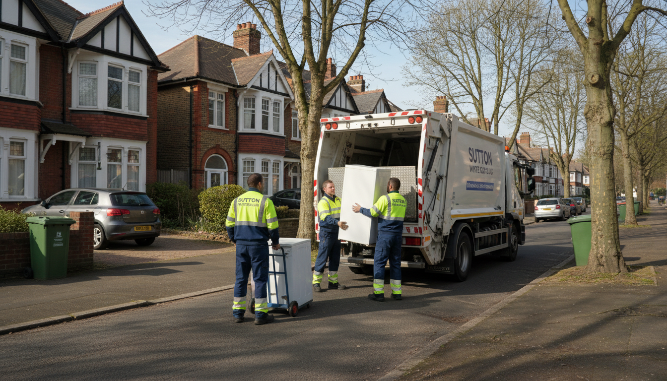 Professional White Goods Removal team in Sutton Coldfield loading waste into van