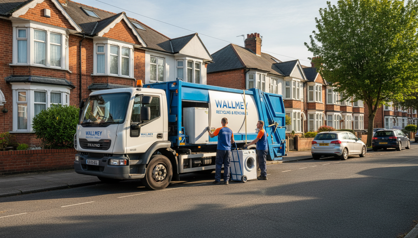 Professional White Goods Removal team in Walmley loading waste into van