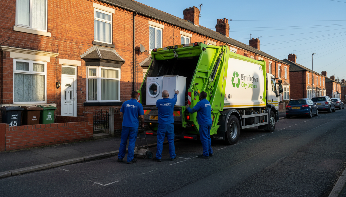 Professional White Goods Removal team in Ward End loading waste into van