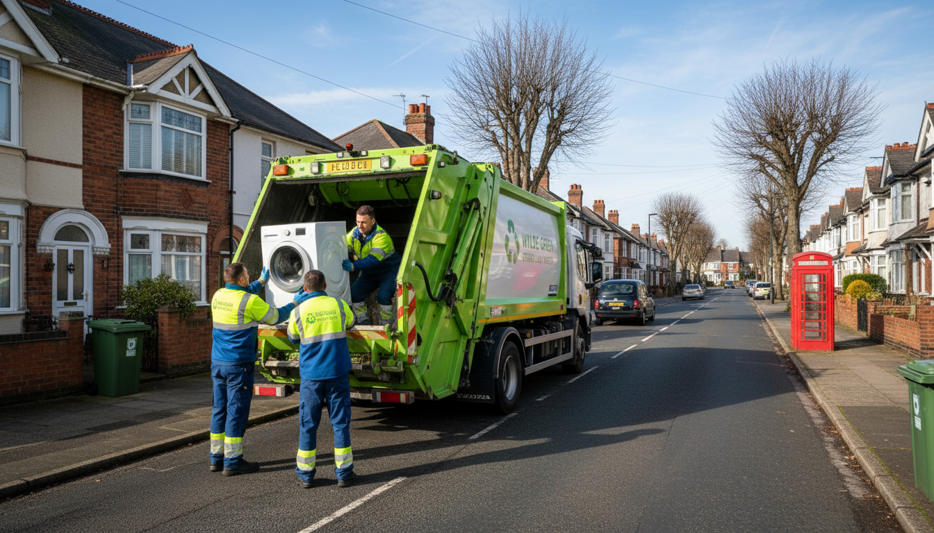 Professional White Goods Removal team in Wylde Green loading waste into van